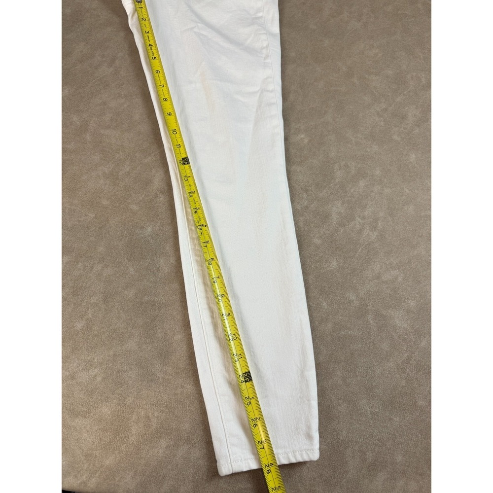 J. Crew Womens G1975 10" Highest-Rise Skinny Stretch Pocket White Denim Jeans 28 - Picture 8 of 8